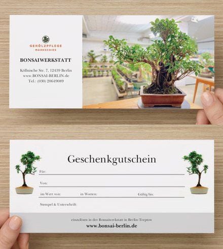 Bonsai-Geschenkgutschein